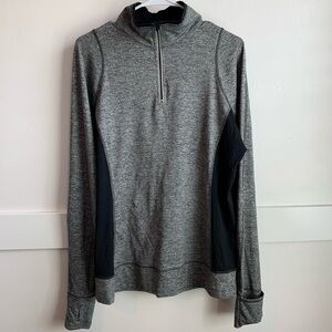 REVA Inspire Me Gray & Black Quarter Zip Jacket